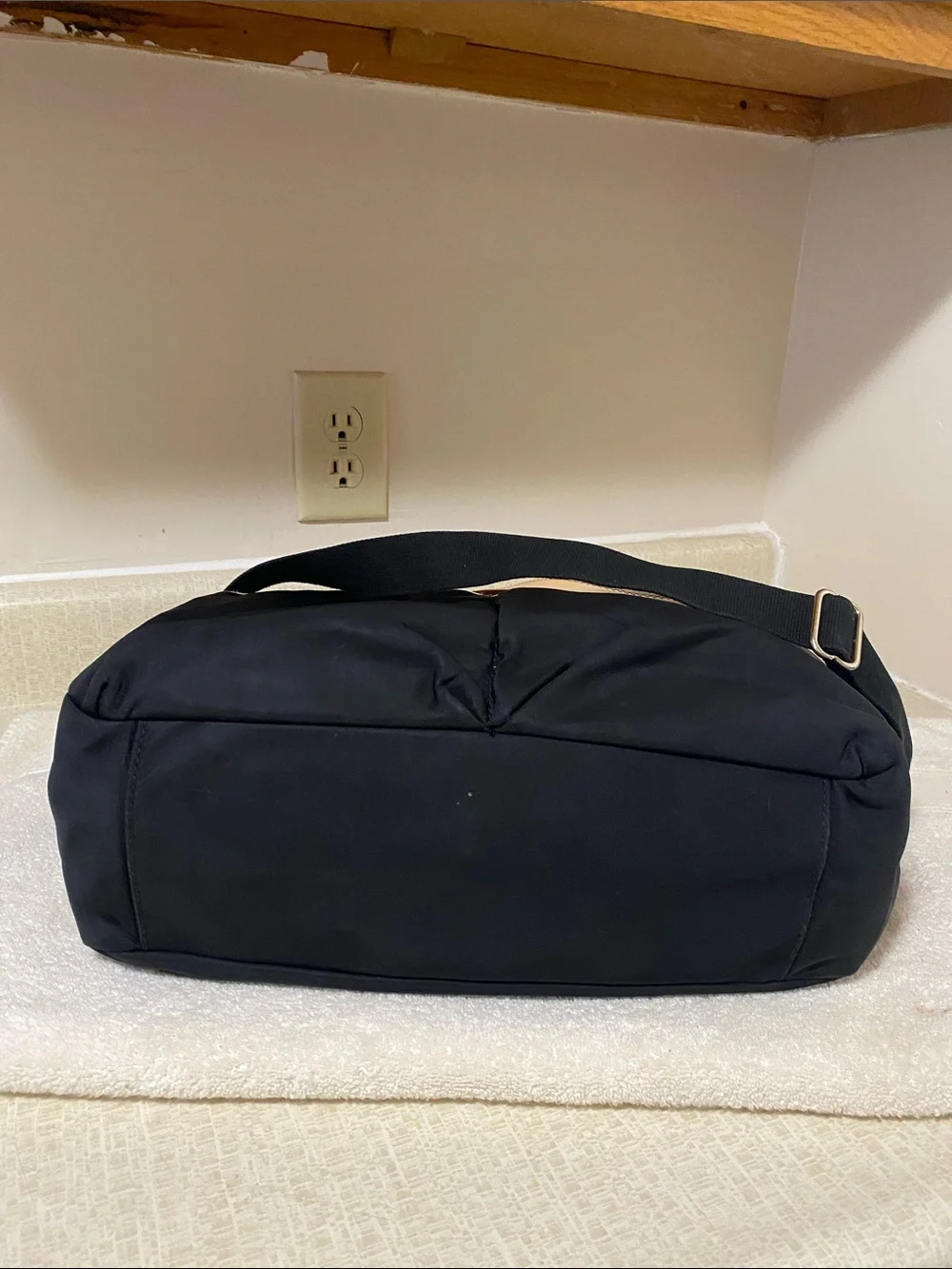 kate spade Black Nylon diaper bag with Crossbody strap